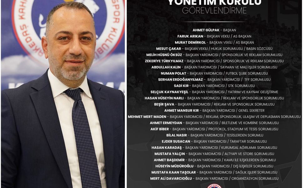 Kahramanmaraş İstiklalspor’da Görev Dağılımı Yapıldı
