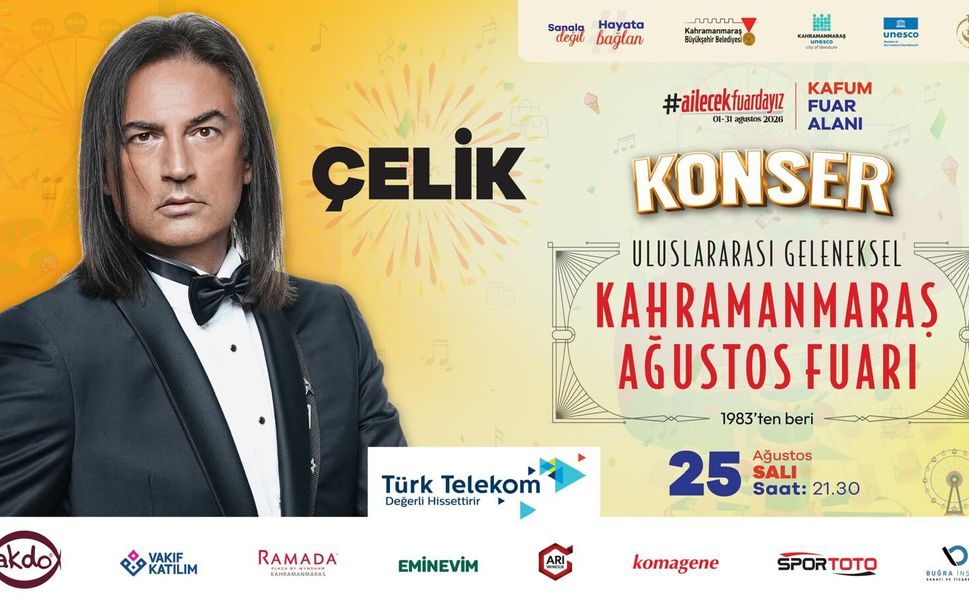 Ağustos Fuarı’nda Salı Günü Çelik Sahne Alacak
