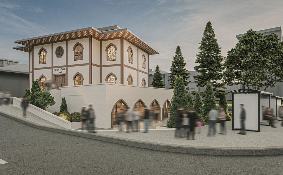 Depremde Hasar Alarak Yıkılan Fatma Gölcü Camii, Hızla Yükseliyor
