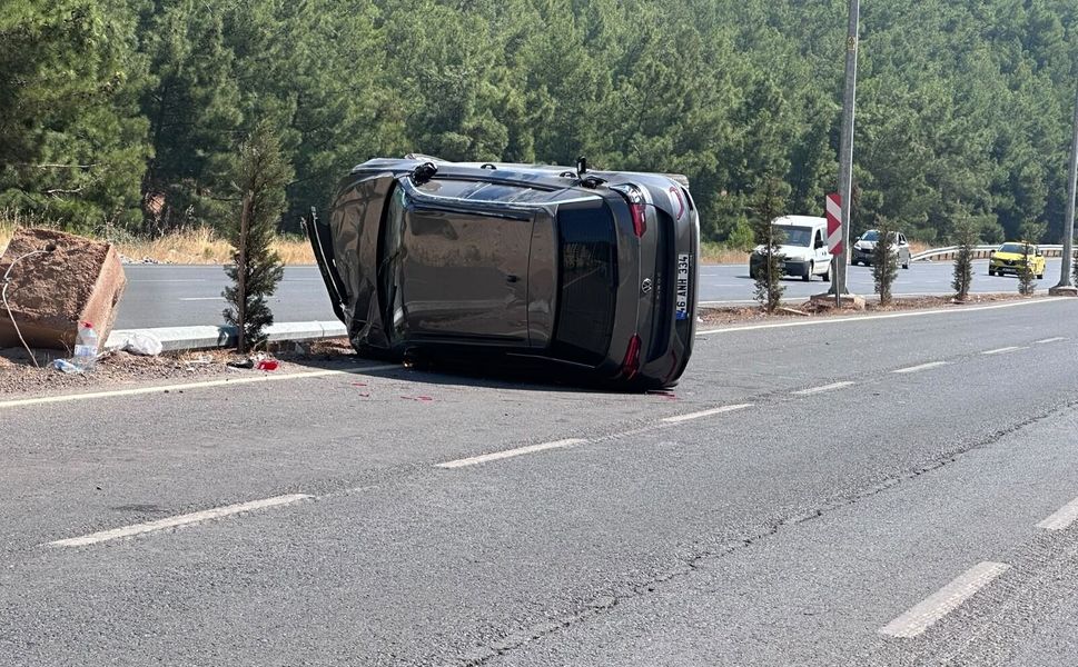Kahramanmaraş’ta Otomobil Takla Attı