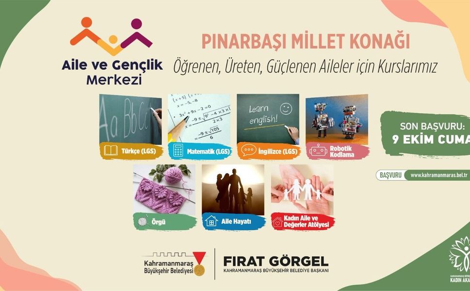 Pınarbaşı Millet Konağı’nda Kadınlar ve Öğrenciler İçin Eğitim Dönemi Başlıyor