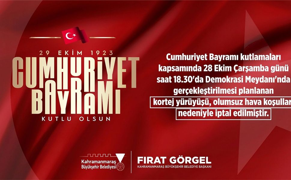“Cumhuriyet Yürüyüşü” Olumsuz Hava Koşulları Nedeniyle İptal Edildi