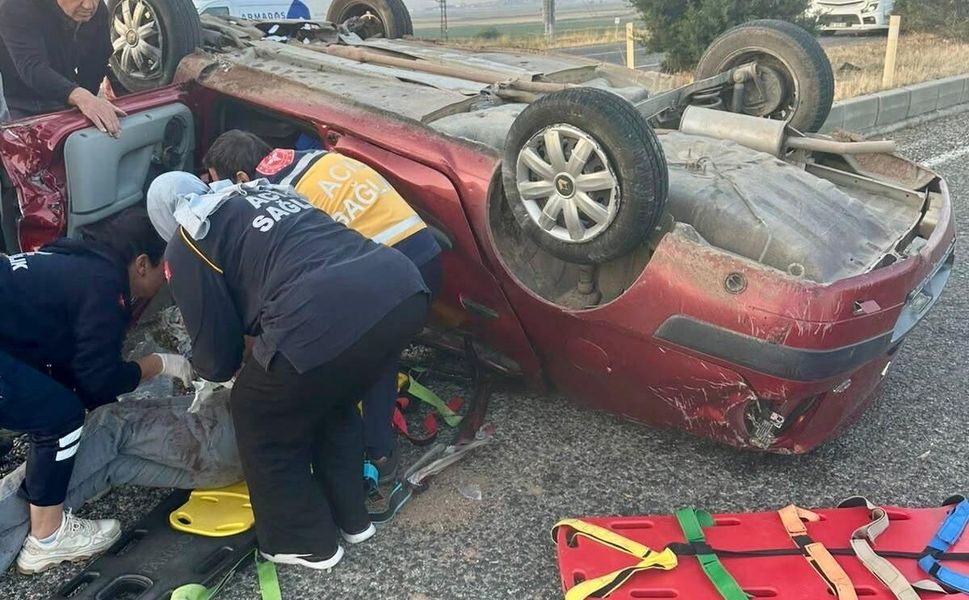 Kahramanmaraş’ta Otomobil Takla Attı! Sürücü Yaralandı