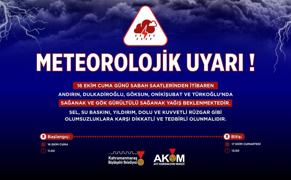 Vatandaşların Dikkatine! 5 İlçede Kuvvetli Sağanak Yağış Uyarısı